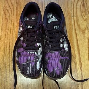 No Bull Purple floral sneakers